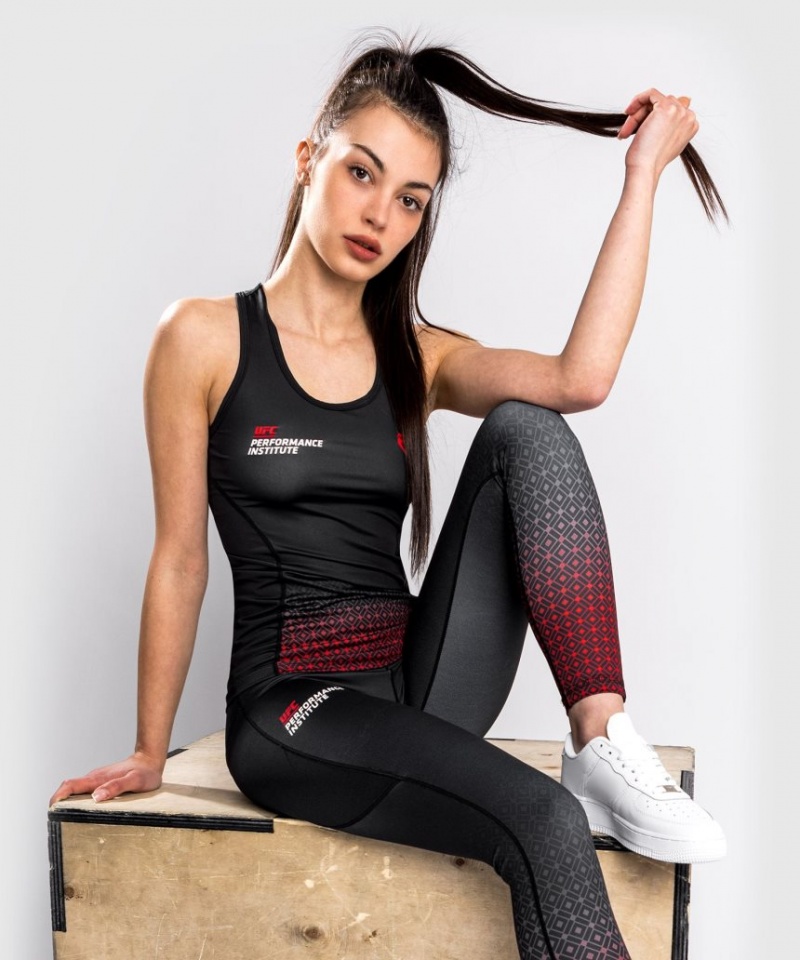 Debardeur Venum UFC Performance Institute Dry Tech Femme Noir Rouge  | URW-2145985