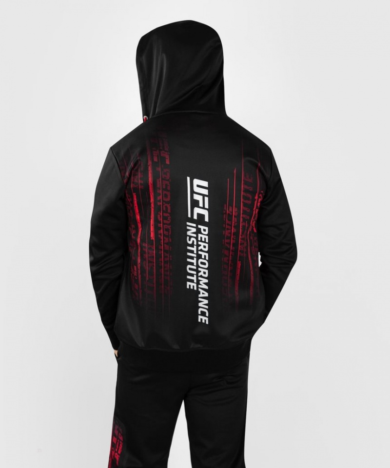 Sweat a Capuche Venum UFC Performance Institute 2.0 Zip Homme Noir Rouge  | QQV-8901949