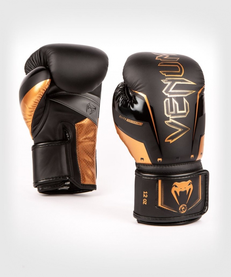 Gants De Boxe Venum Elite Evo Noir Marron  | ICT-7498242