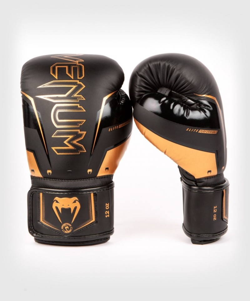 Gants De Boxe Venum Elite Evo Noir Marron  | ICT-7498242