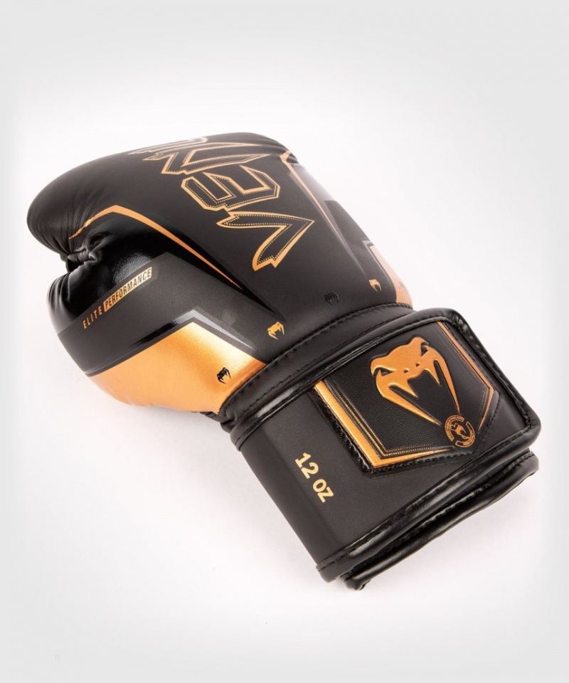 Gants De Boxe Venum Elite Evo Noir Marron  | ICT-7498242