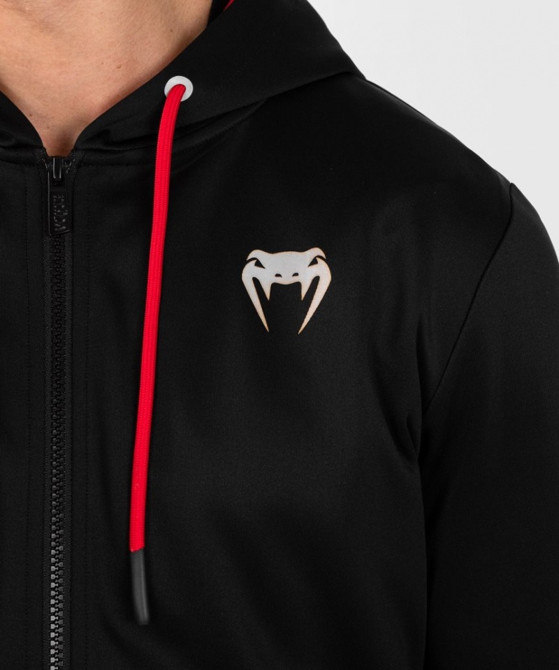 Sweat a Capuche Venum UFC Performance Institute 2.0 Zip Homme Noir Rouge  | QQV-8901949