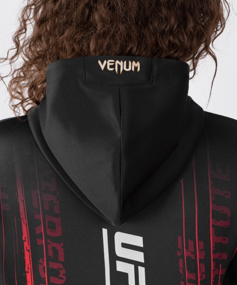 Veste Venum UFC Performance Institute 2.0 Zip Hoodie Femme Noir Rouge  | FHH-0674887