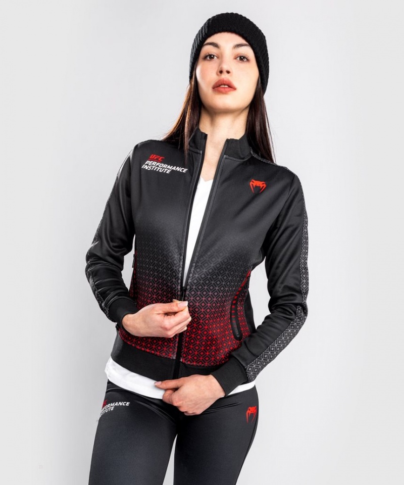 Veste Venum UFC Performance Institute Piste Femme Noir Rouge  | CEF-8108408