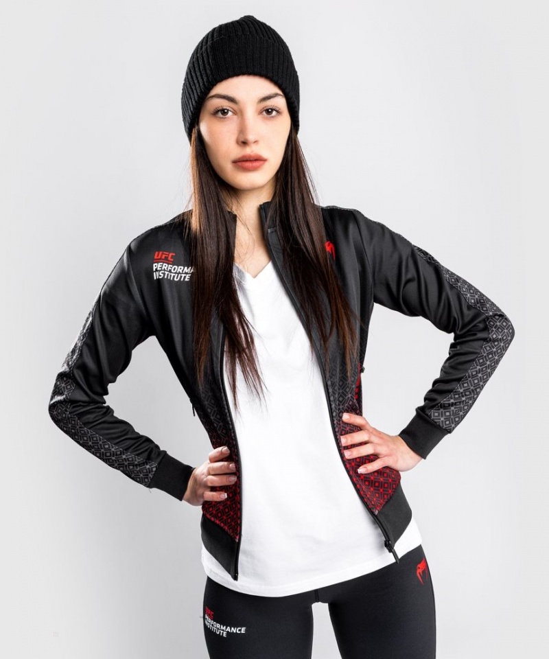 Veste Venum UFC Performance Institute Piste Femme Noir Rouge  | CEF-8108408