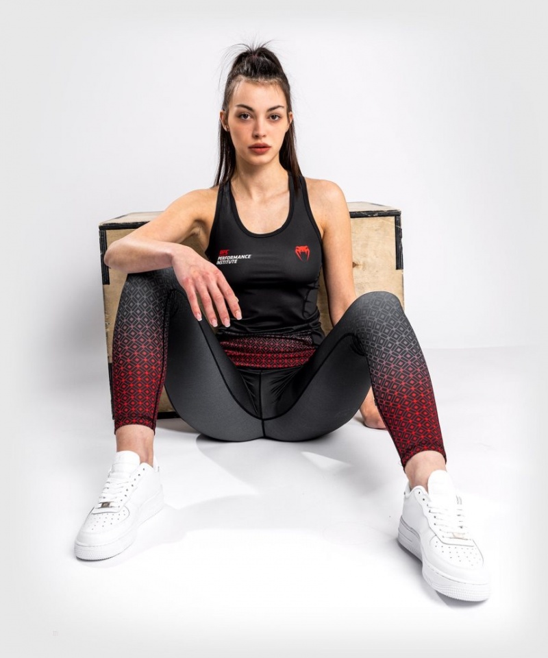 Debardeur Venum UFC Performance Institute Dry Tech Femme Noir Rouge  | URW-2145985