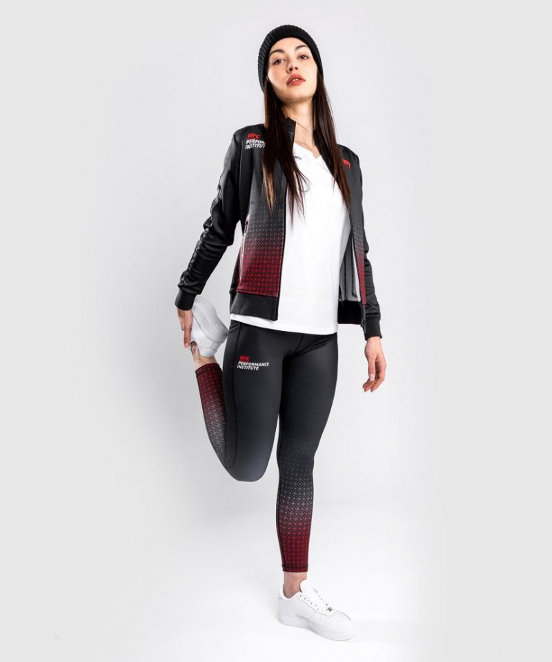 Veste Venum UFC Performance Institute Piste Femme Noir Rouge  | CEF-8108408