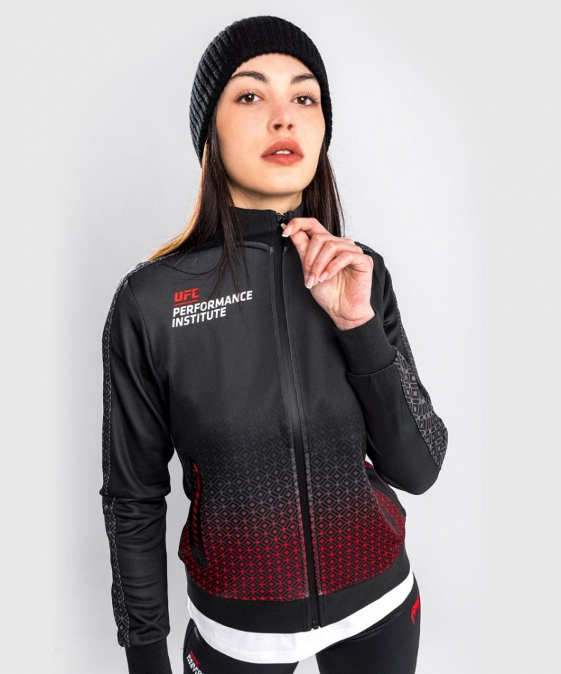 Veste Venum UFC Performance Institute Piste Femme Noir Rouge  | CEF-8108408