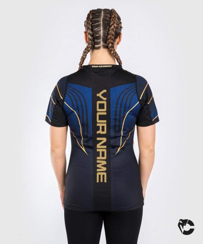 Maillot Venum UFC Personalized Authentic Fight Night 2.0 Kit by Walkout Femme Bleu Noir  | GRP-6707665