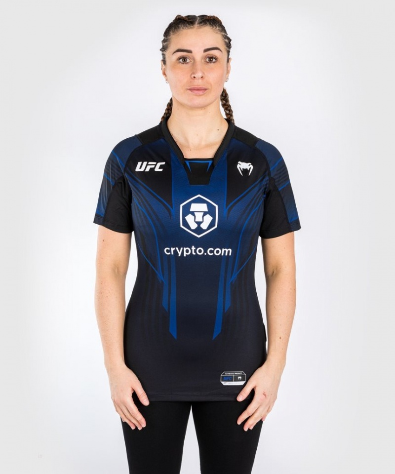 Maillot Venum UFC Personalized Authentic Fight Night 2.0 Kit by Walkout Femme Bleu Noir  | KGO-6845285