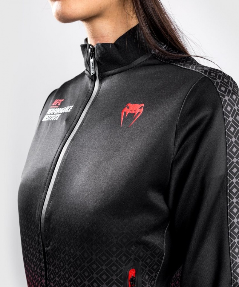 Veste Venum UFC Performance Institute Piste Femme Noir Rouge  | CEF-8108408