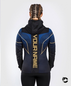 Veste Venum UFC Personalized Authentic Fight Night 2.0 Kit by Walkout Hoodie Femme Bleu Noir  | YZN-1200955