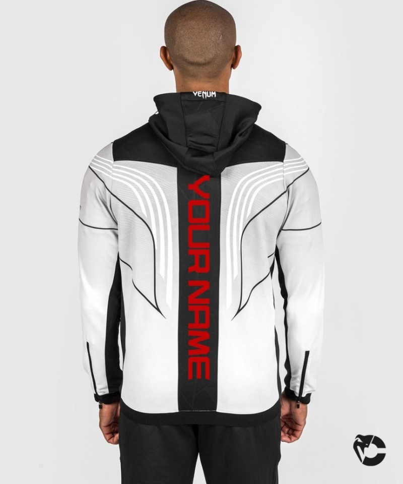 Sweat a Capuche Venum UFC Personalized Authentic Fight Night 2.0 Walkout Homme Blanche  | FMX-2958544