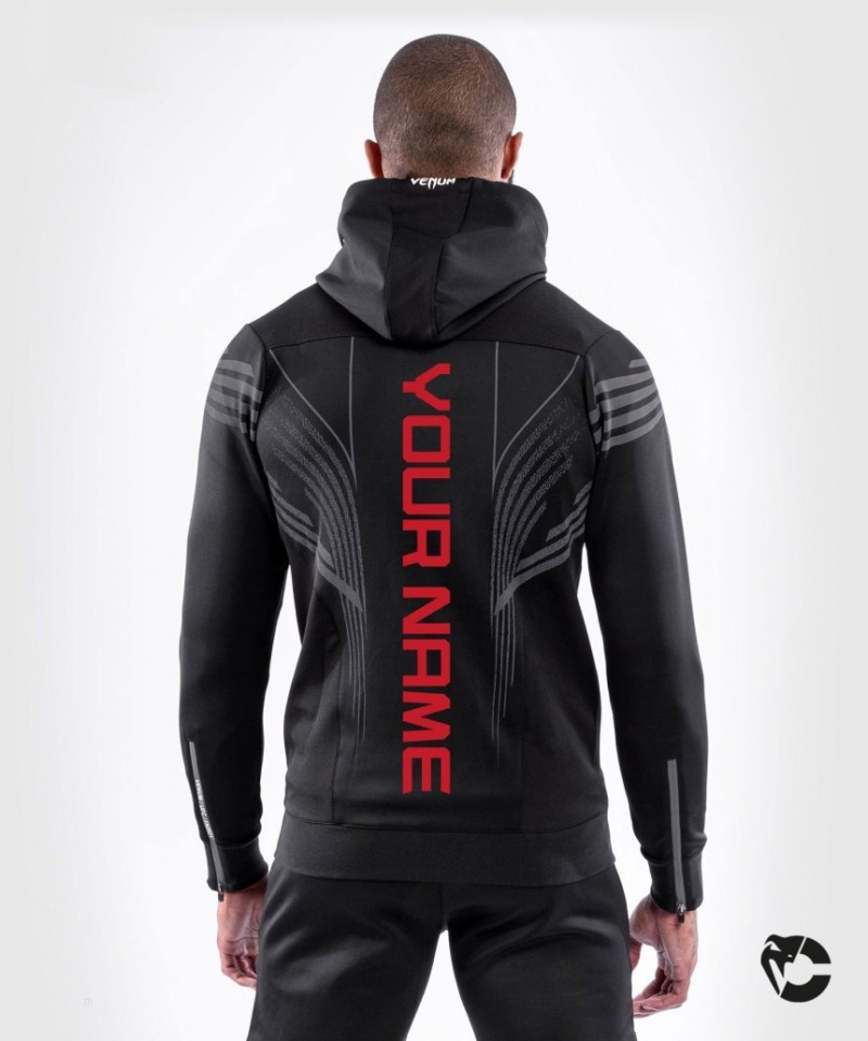 Sweat a Capuche Venum UFC Personalized Authentic Fight Night Walkout Homme Noir  | LYR-3655282