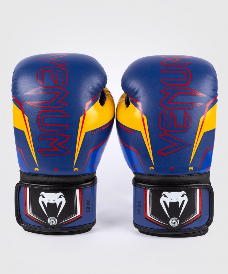 Gants De Boxe Venum Elite Evo Bleu Jaune  | EVV-8328885