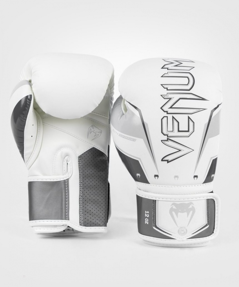 Gants De Boxe Venum Elite Evo Grise Blanche  | ZRL-4206561