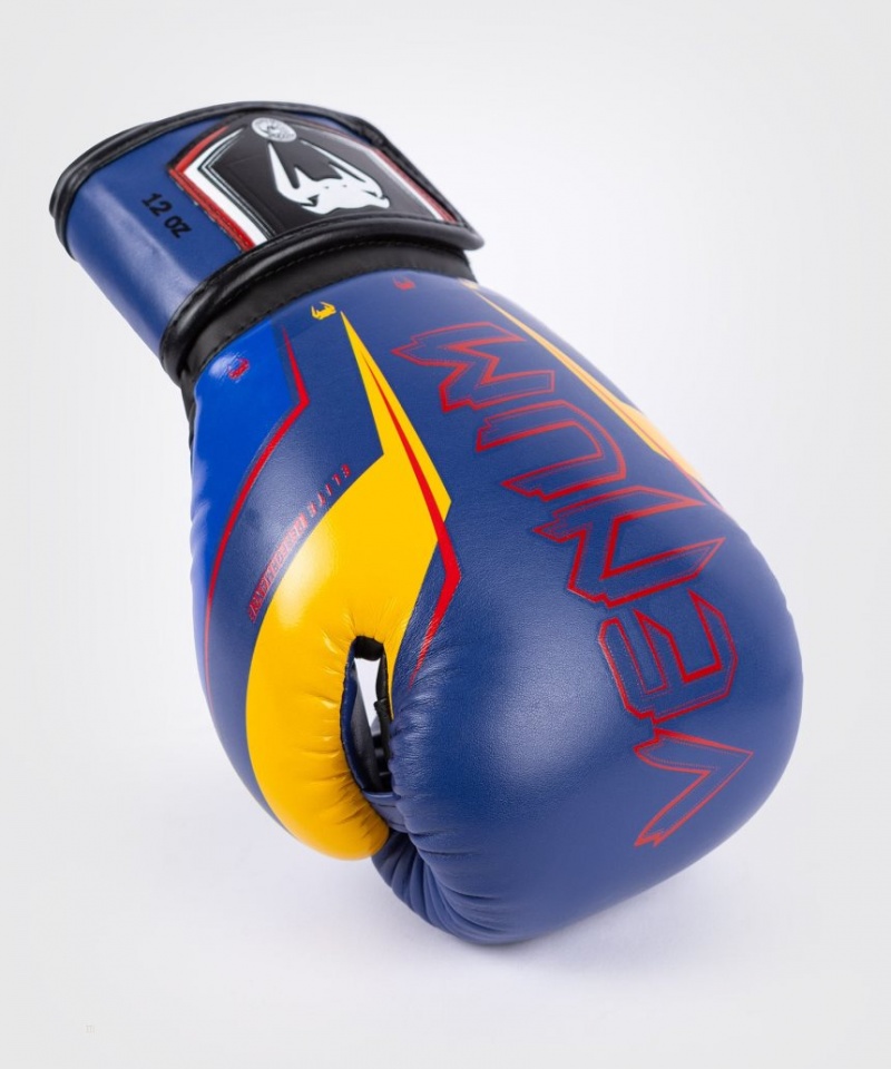 Gants De Boxe Venum Elite Evo Bleu Jaune  | EVV-8328885