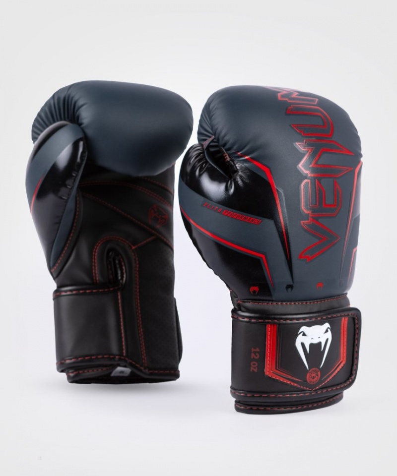 Gants De Boxe Venum Elite Evo Bleu Marine Noir Rouge  | JIZ-2865141