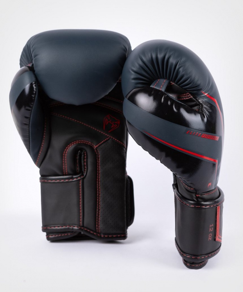 Gants De Boxe Venum Elite Evo Bleu Marine Noir Rouge  | JIZ-2865141