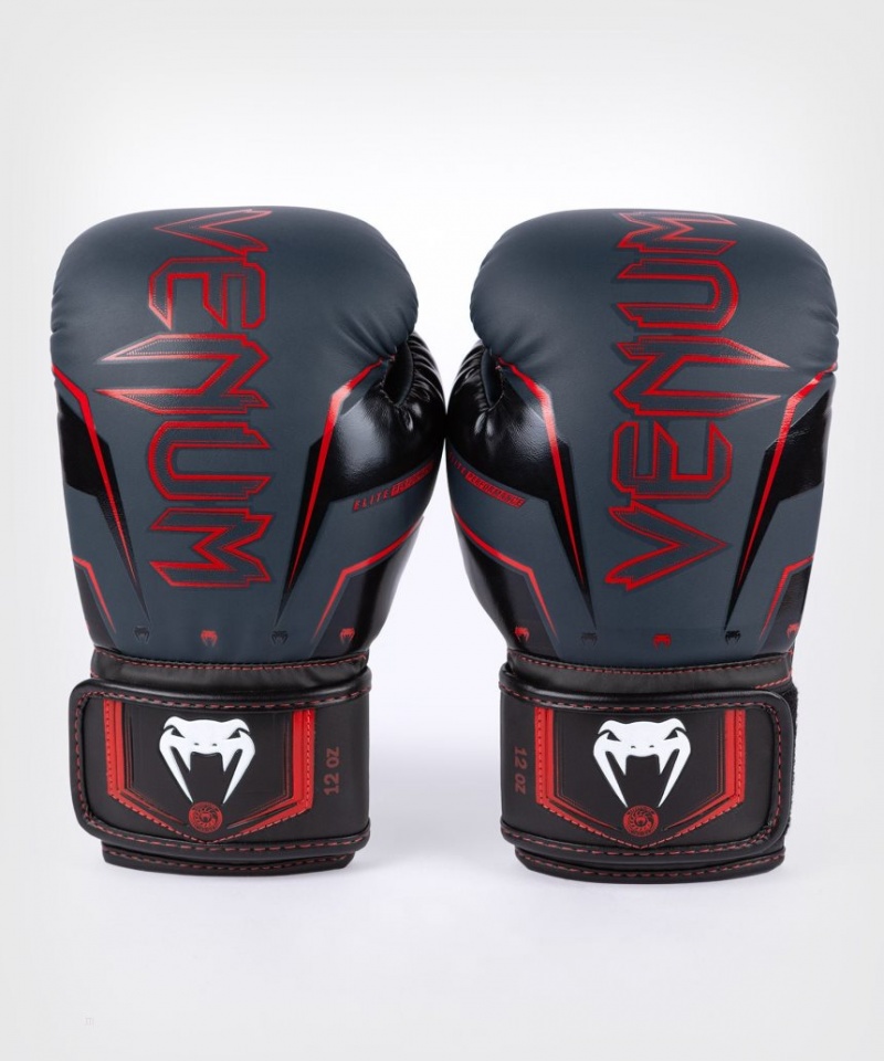 Gants De Boxe Venum Elite Evo Bleu Marine Noir Rouge  | JIZ-2865141