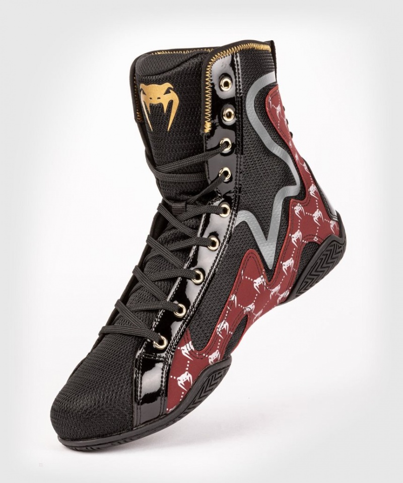 Chaussures De Boxe Venum Elite Evo Monogram Homme Noir Bordeaux  | VCX-3217709