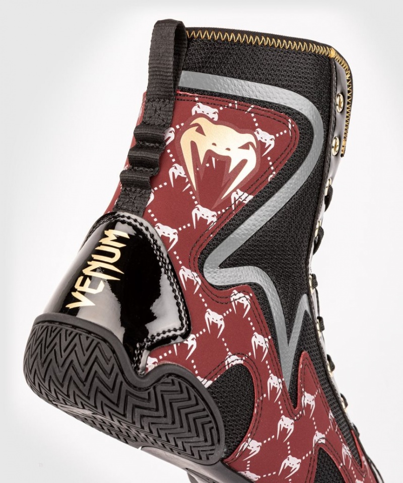 Chaussures De Boxe Venum Elite Evo Monogram Homme Noir Bordeaux  | VCX-3217709