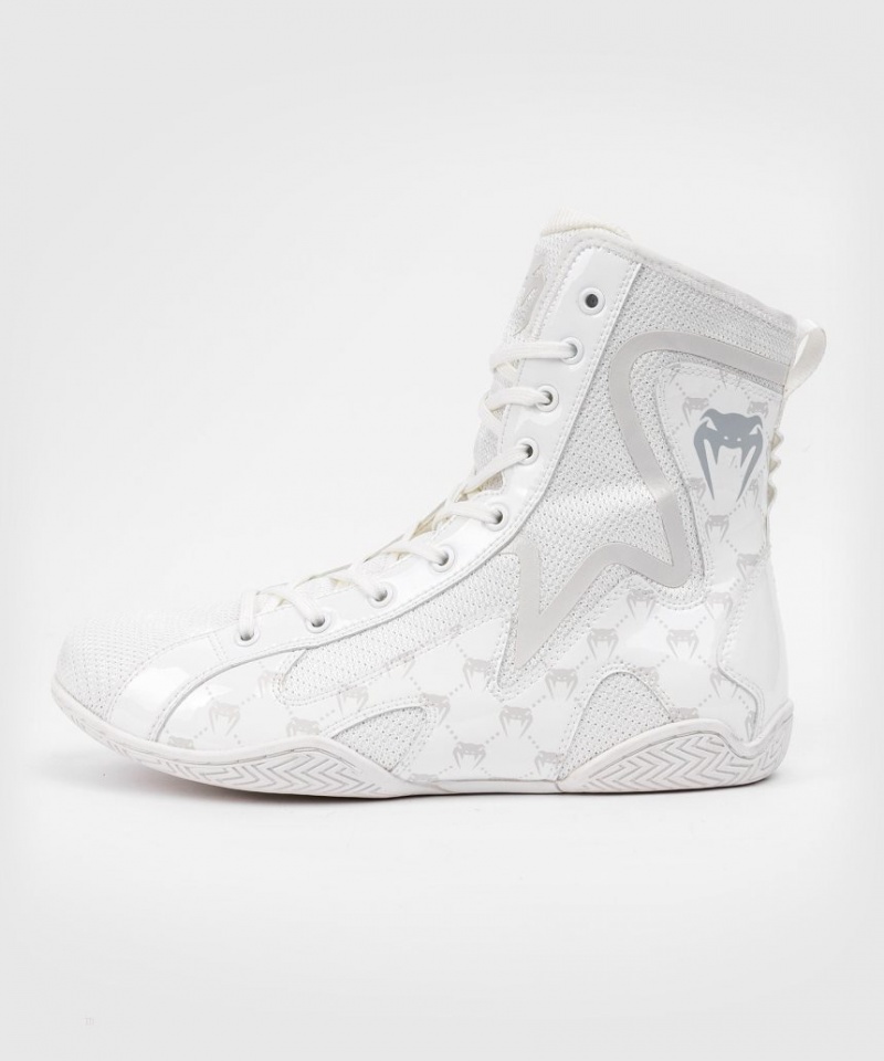 Chaussures De Boxe Venum Elite Evo Monogram Femme Blanche Blanche  | JZA-2641038