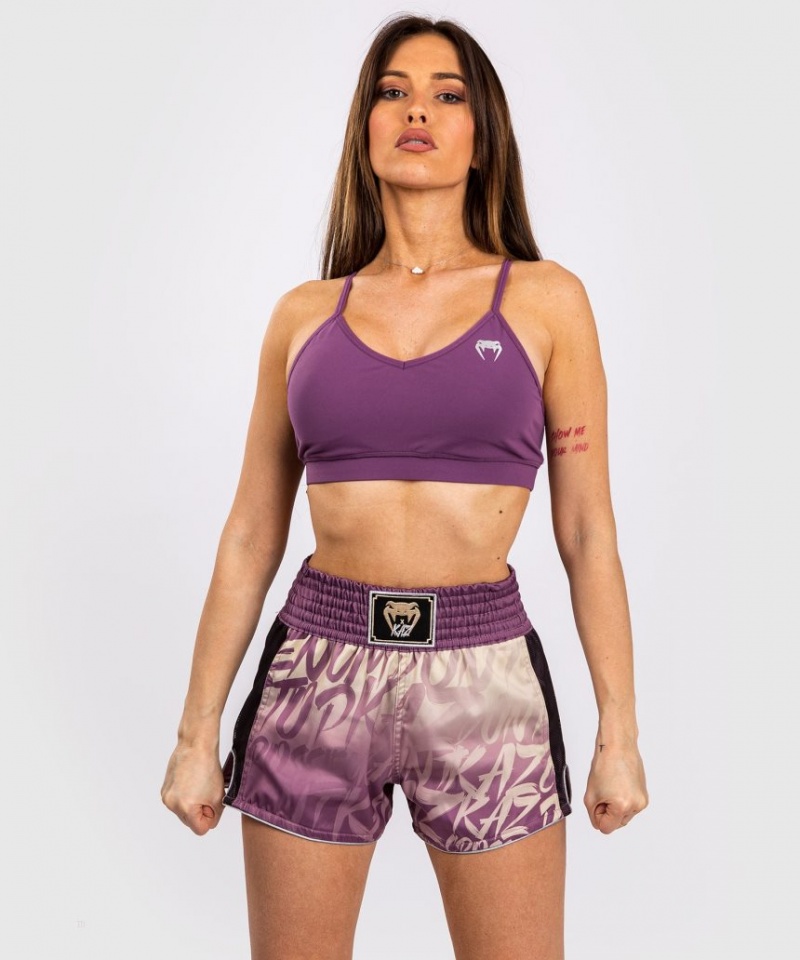 Short Venum x Kaz Muay Thai Boxing Femme Violette  | CRI-3090104