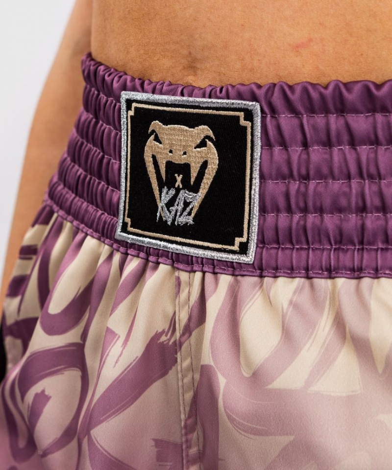 Short Venum x Kaz Muay Thai Boxing Femme Violette  | CRI-3090104