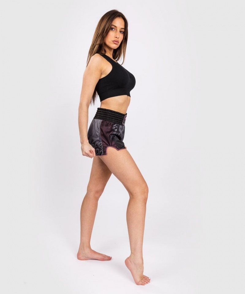 Short Venum x Kaz Muay Thai Boxing Femme Noir  | MYP-4136745