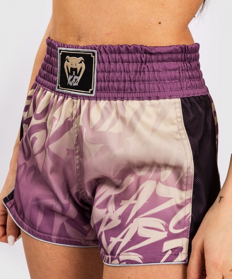 Short Venum x Kaz Muay Thai Boxing Femme Violette  | CRI-3090104