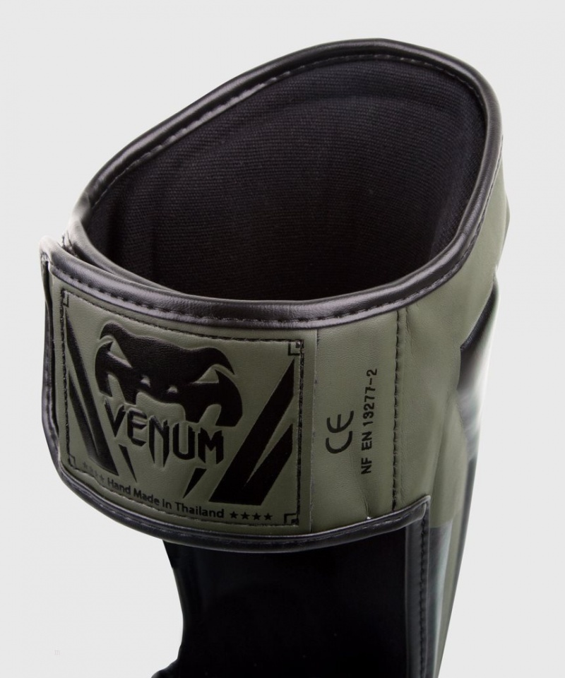 Protège Tibia Venum Elite Standup Kaki Noir  | SPF-4064833