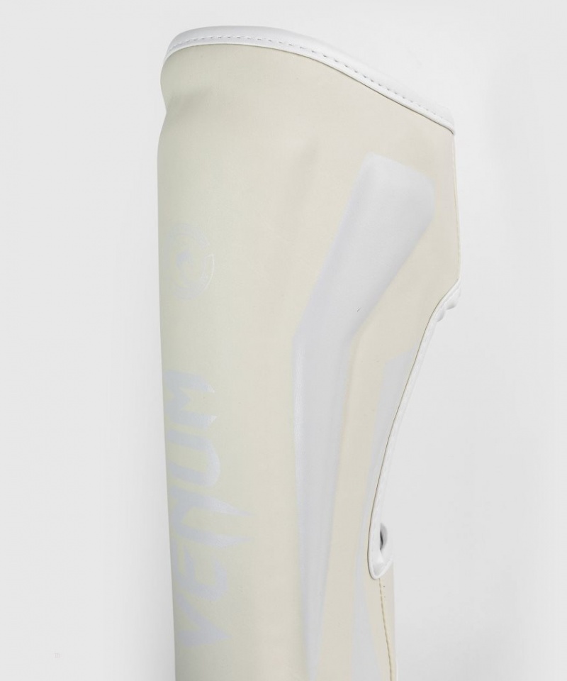 Protège Tibia Venum Elite Standup Blanche Blanche  | CMD-2316447