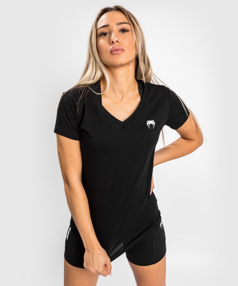 T Shirts Venum Essential Femme Noir  | QZU-9251009